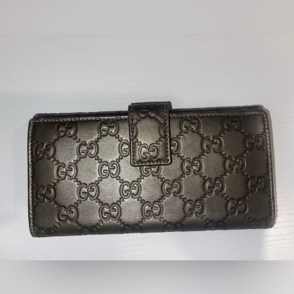Authentic Gucci grey Guccissima long wallet - Picture 6 of 16